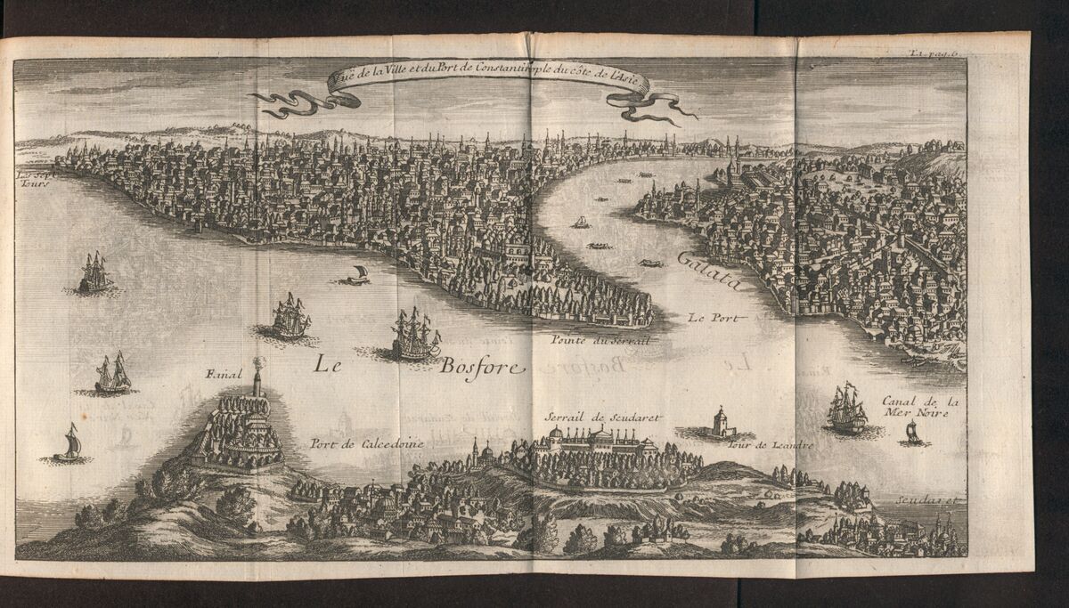 GFD 3/18: Karte von Konstantinopel aus Taverniers Reisebeschreibungen (Druck von Jean-Baptiste Machuel le Pere, 1724)