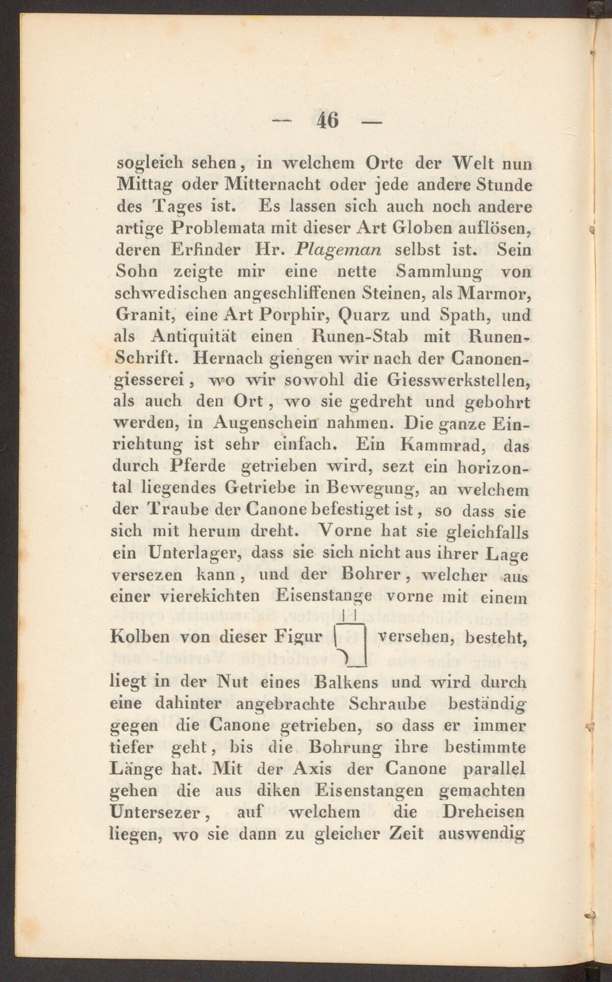GFD 3/207: Zeichnung eines Bohrkopfs (Fischers Reisetagebuch 1794, Seite 46)