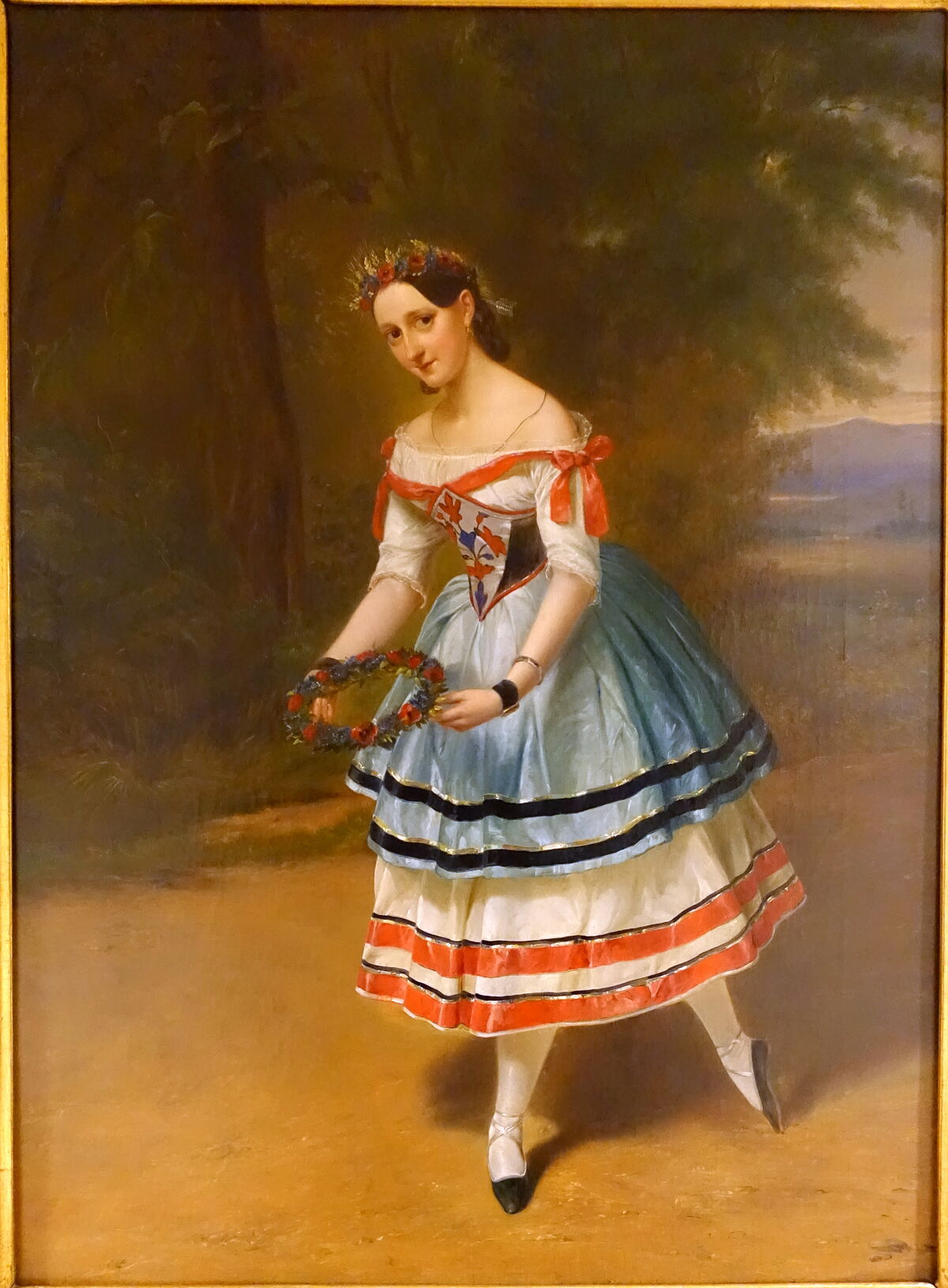 GFD 3/247: Amelie Dub in der Rolle von Annchen in «Der Freischütz» (Gemälde von Gustav Adolf Barthel, um 1800–1850)