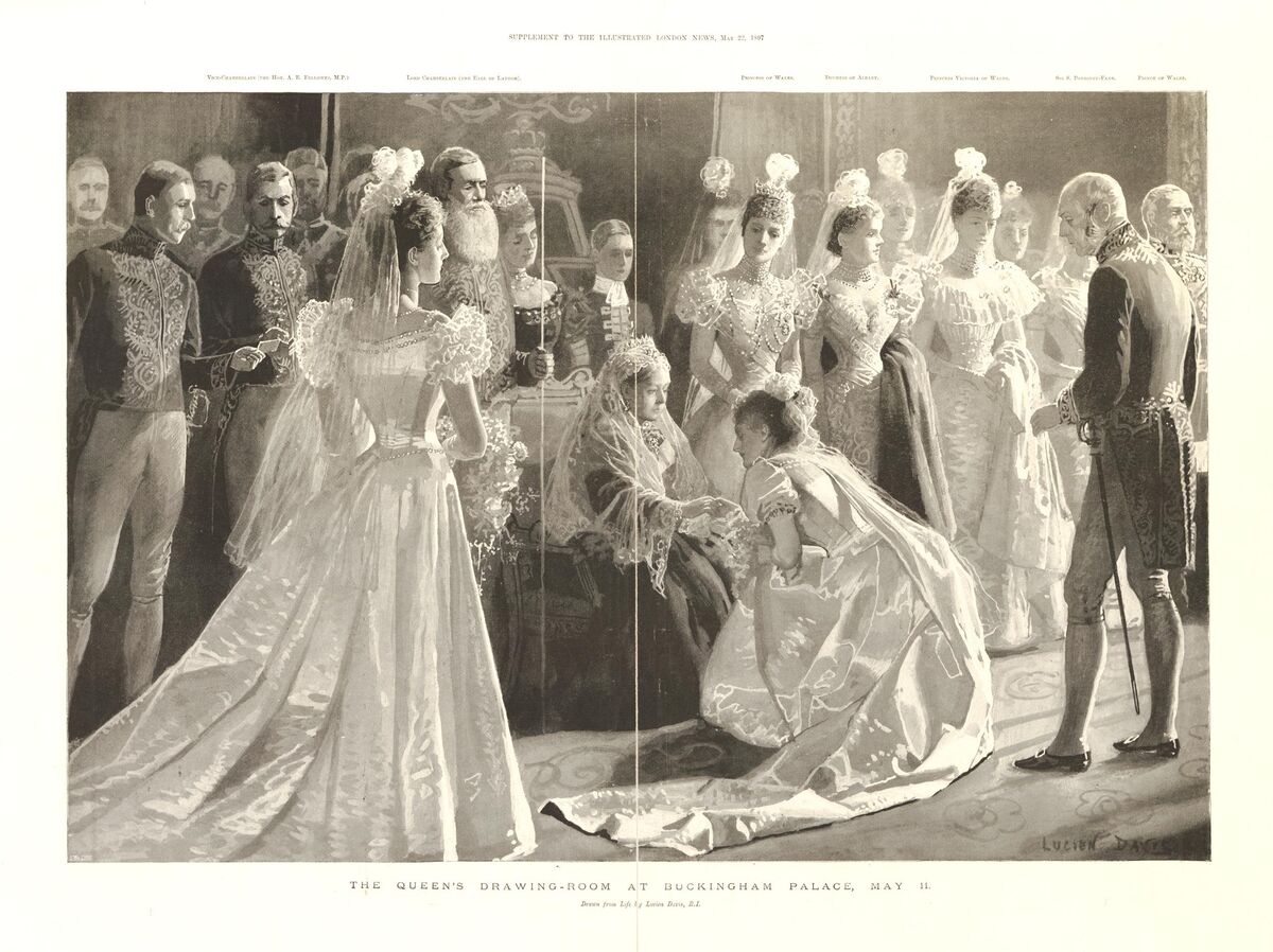 GFD 3/298: Drawing Room der Königin Victoria (Illustration nach Lucien Davis, 1897)