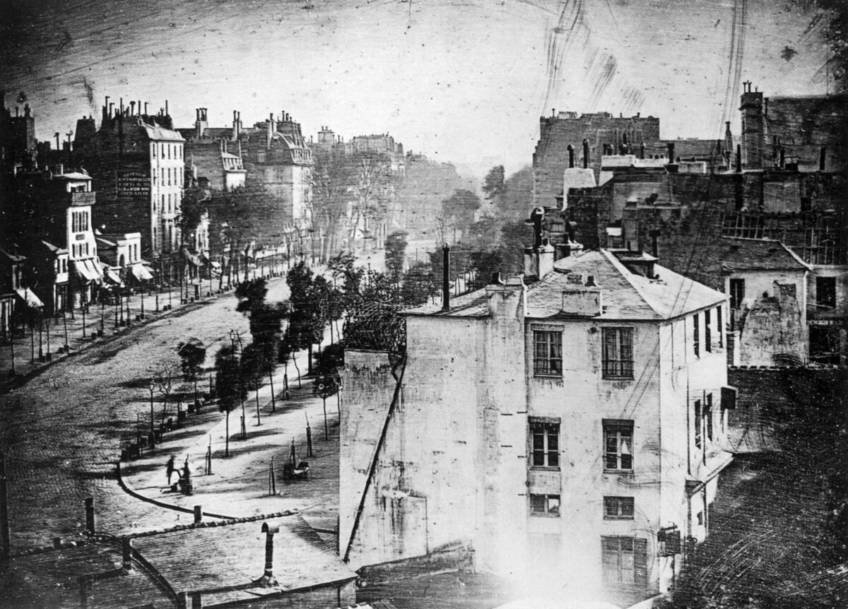 GFD 3/310: Boulevard du Temple (Daguerreotypie von Louis Daguerre, 1838)