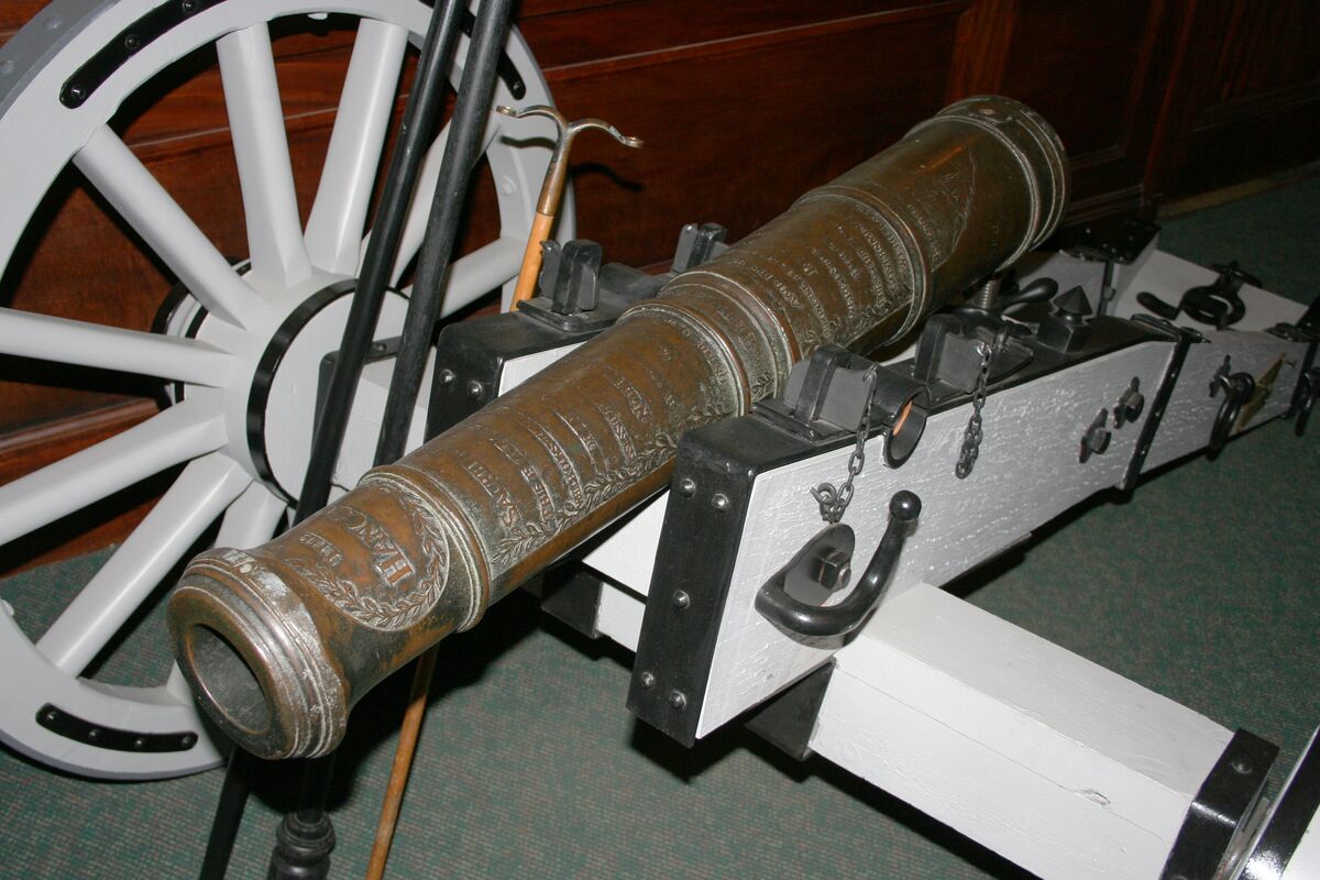 GFD 3/83: British Army Hancock Cannon made of red brass, c. 1774